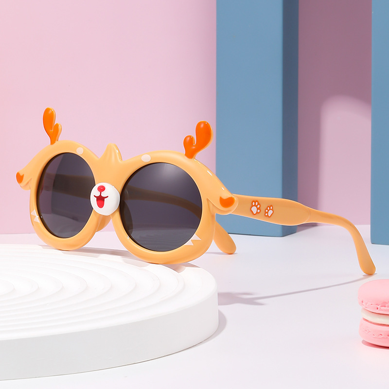 Dicha caricatura coreana ins niños gafas de sol gafas de sol marea para niños bebés niñas bebés gafas de sol