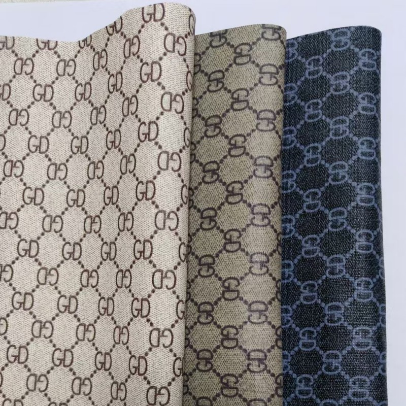 时尚自粘背胶皮革面料印花GＤ纹PVC人造革自粘修补贴墙面贴音箱皮