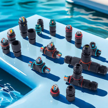 快速户外卡扣防水连接器系列免螺丝照明设备接头T型I型三通CETUV