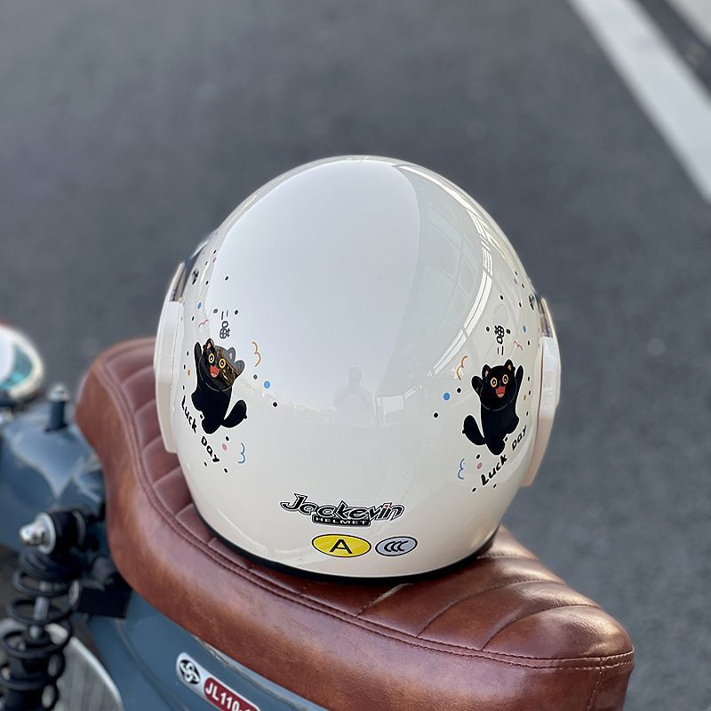 3C Certified Electric Motorcycle Helmet Warm Half Helmet