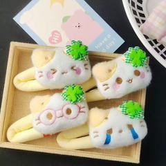 甜美发夹卡通四叶草KT掰掰夹日韩女少女风BB夹发夹刘海夹饰品韩系