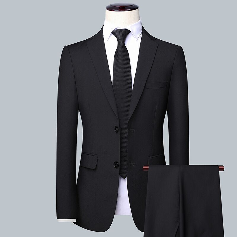 Suit Business Men's Two-piece Suit Suit Professional Dress Suit Groom Best Man Dress Outside_voghion.com