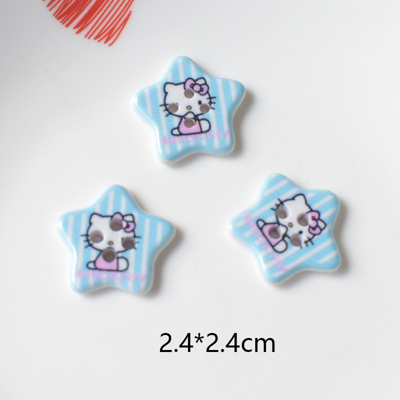 新款可爱五角星纽扣发饰手机壳挂件diy饰品配件材料批发pj1807|undefined