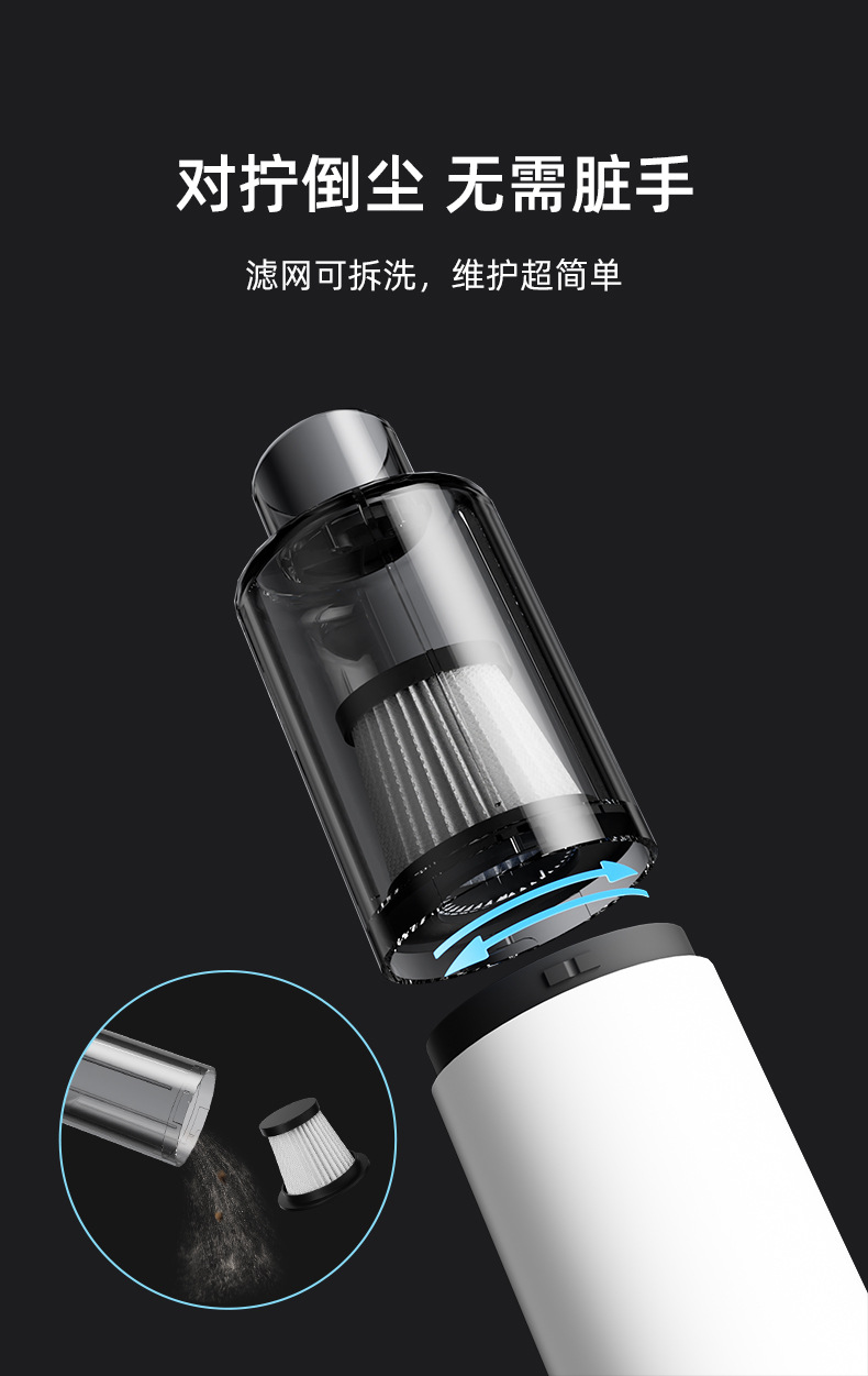 Car Vacuum Cleaner Blowing and Sucking Dual-Purpose Car Handheld Portable Small Mini Blowing and Sucking All-In-One Car with Super Powerful Suction