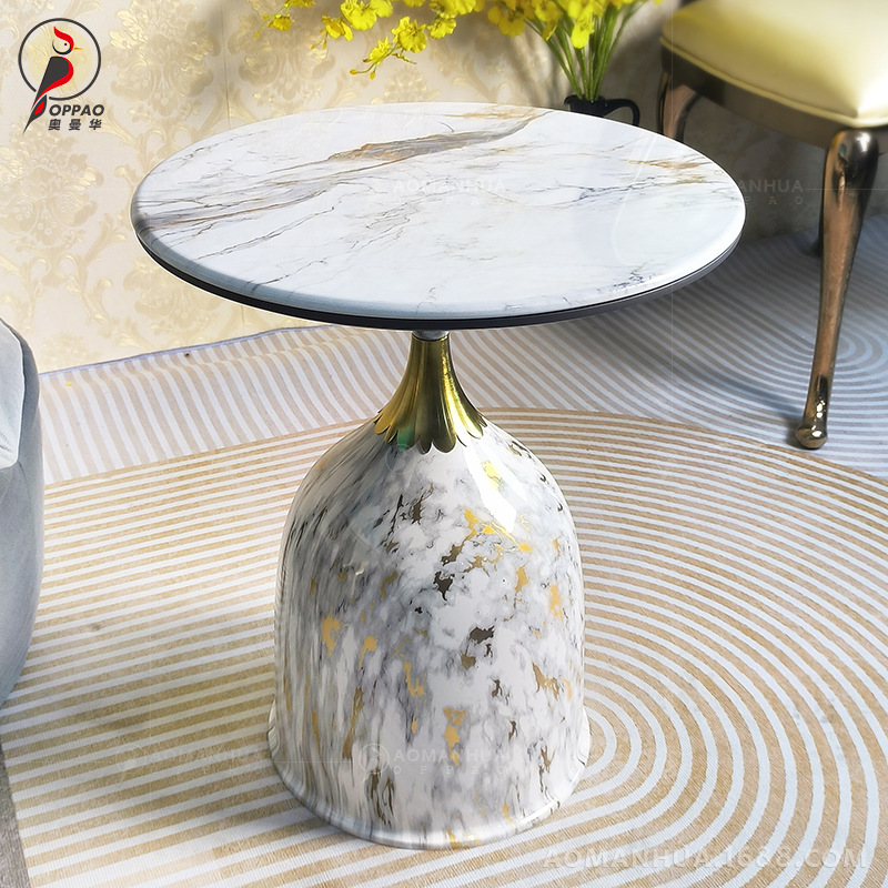 카드 골드 화이트 + 미결정석 Φ45*54cm