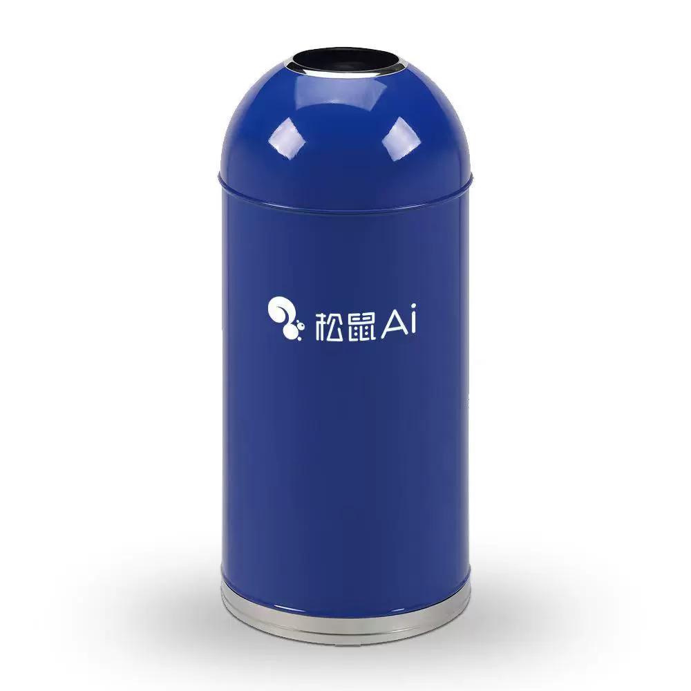 书店奶茶店酒店商场大容量圆形垃圾桶创意网红款不锈钢无盖果皮箱