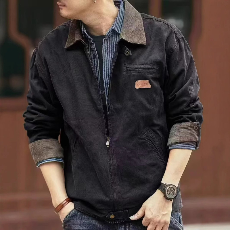 American Style Casual Vintage Work Shirt Men's Long-sleeved Loose All-match Niche Shirt Men's Autumn Fashionable Jacket Coat