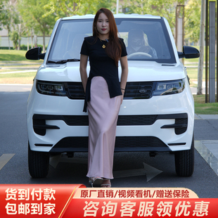 新能源電動四輪車家用全封閉老頭樂小型油電代步車2025新款電瓶車