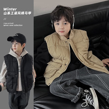 【清仓特价】儿童冬款韩版洋气宝宝棉衣纯色立领加厚工装男童马甲