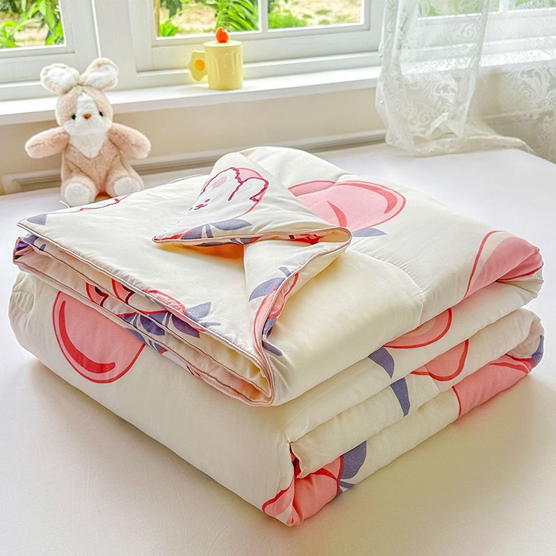 Fibra de soja edredón de verano de oficina aire acondicionado edredón de verano frío edredón de cama de dormitorio de estudiantes de doble piel simple