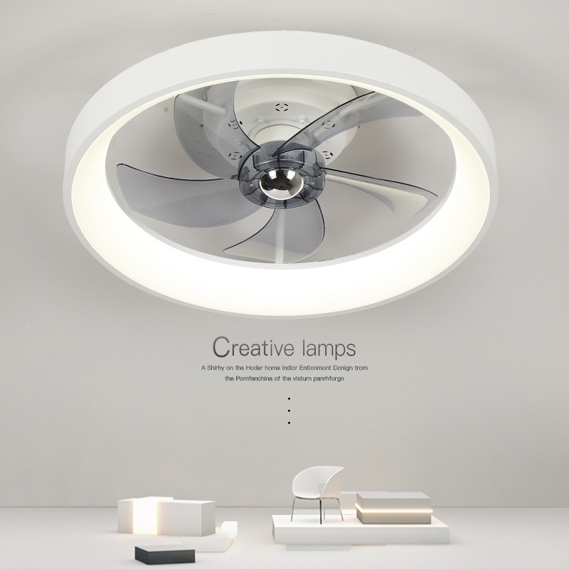 Ventilador de Techo Invisible con Luz 110V, Hierro y Plástico, Conversión de Frecuencia y Control Remoto, para Dormitorio image 3