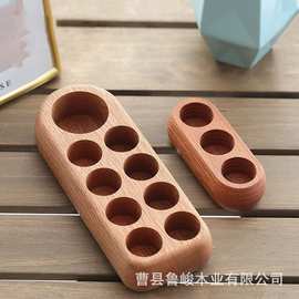 木质精油收纳架多特瑞精油瓶展示架分孔化妆品香水置物架精油架