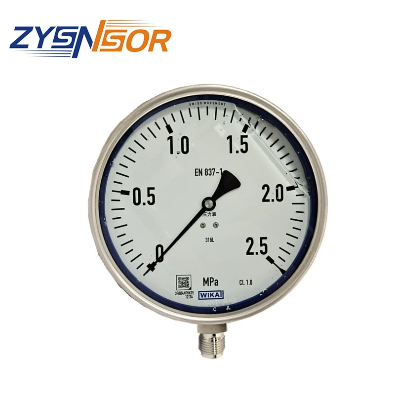 WIKA маслонаполнитель ударопрочный манометр 233.50.160 радиальный 0-2.5MPa диаметр 160 мм резьбы G1/2