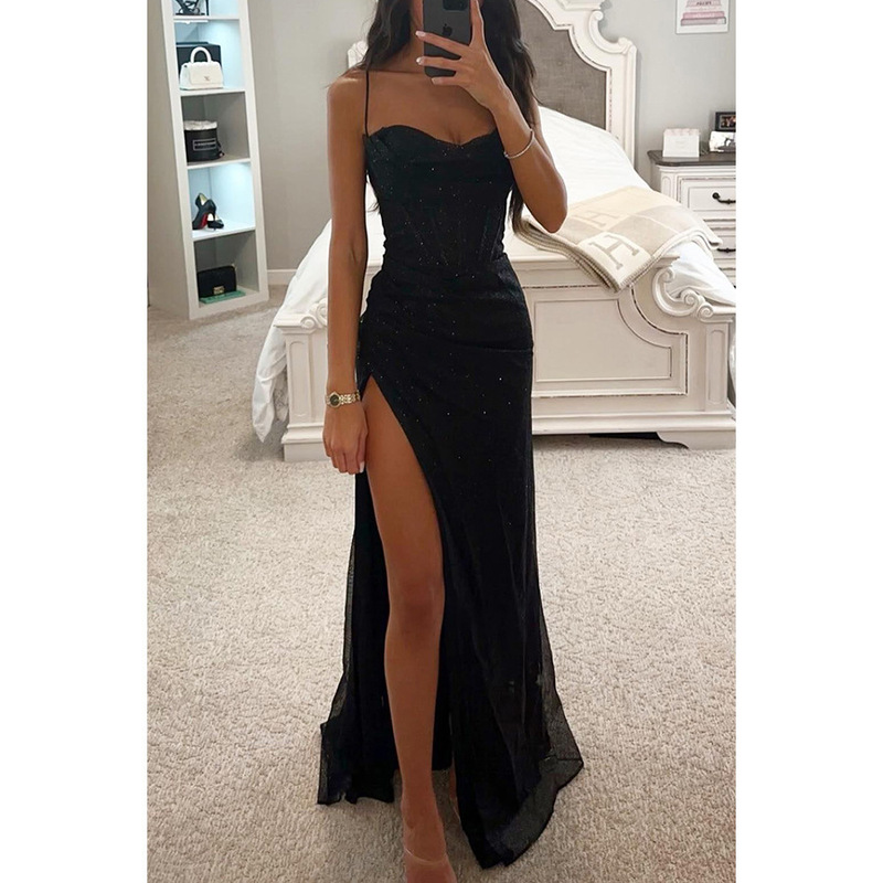 Cross-border Women Fashion Sexy Amazon European and American temu Hot Dress Long Dress Banquet Evening Dress dress