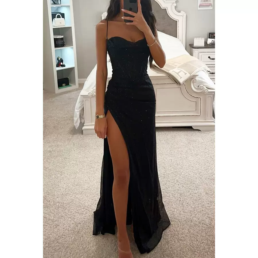 跨境女装时尚性感亚马逊欧美temu热销礼服长裙宴会晚礼服连衣裙