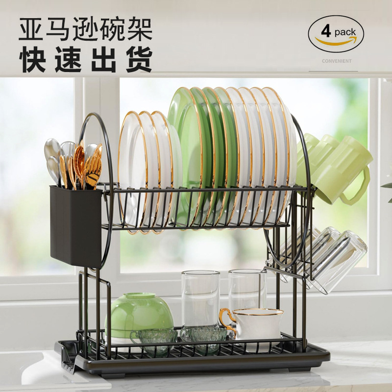 Escurridor de platos de gran capacidad para cocina, escurridor de platos para encimera, escurridor de platos sobre el fregadero.