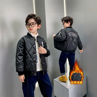 男童棉服秋冬款二棉棒球服外套儿童棉衣夹棉中大童加厚棉袄夹克冬