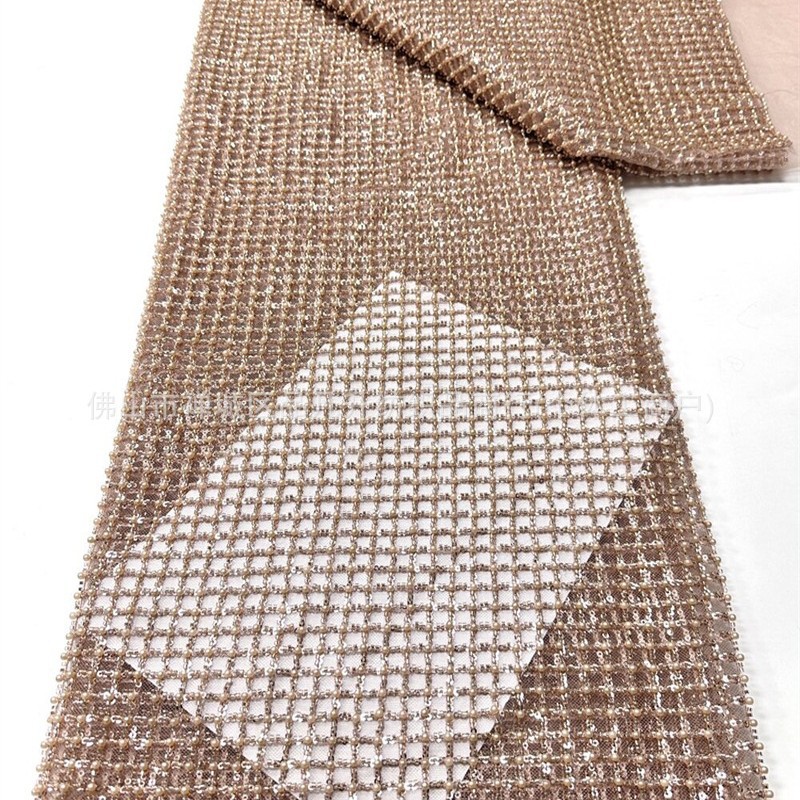 Tejido de bordado de cuentas pesadas, vestido de boda de alta gama, bordado de tela, vestido de noche de Oriente Medio, stock