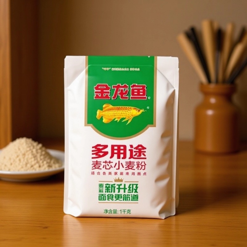 金龙鱼多面粉用途麦芯小麦粉1kg袋装面粉包子饺子馒头粉厂家直供
