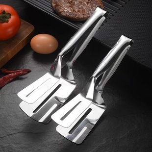 Stainless steel steak clip fried fish clip frying shovel household kitchen spatula pancake food clip barbecue clip bread clip shovel
