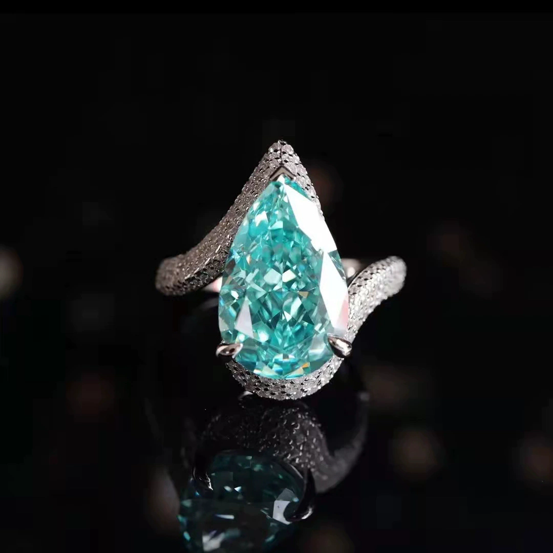 Сеть Tourmaline синтезированное кольцо одного размера в форме капли