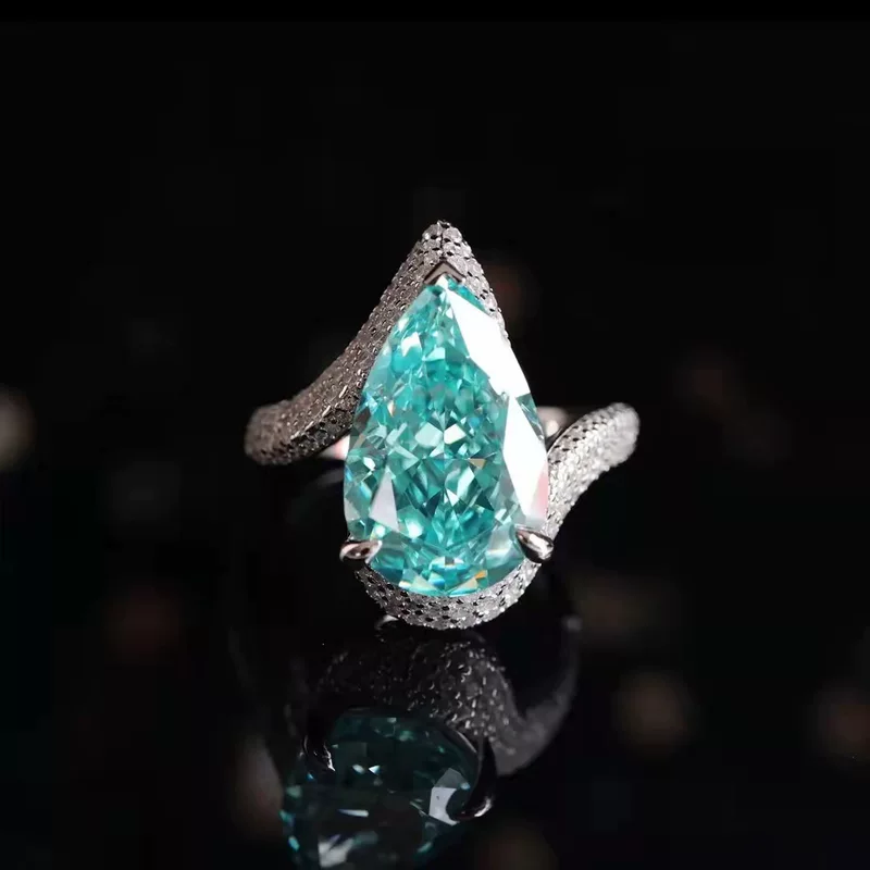 Сеть Tourmaline синтезированное кольцо одного размера в форме капли
