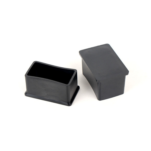 Wholesale silent plastic pipe cap wear-resistant rectangular coat table and chair equipment pvc soft rubber rectangular plastic pipe sleeve plugs