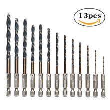 六角柄麻花钻手电钻打孔不锈钢钻头套装批发工具高速钢麻花钻头