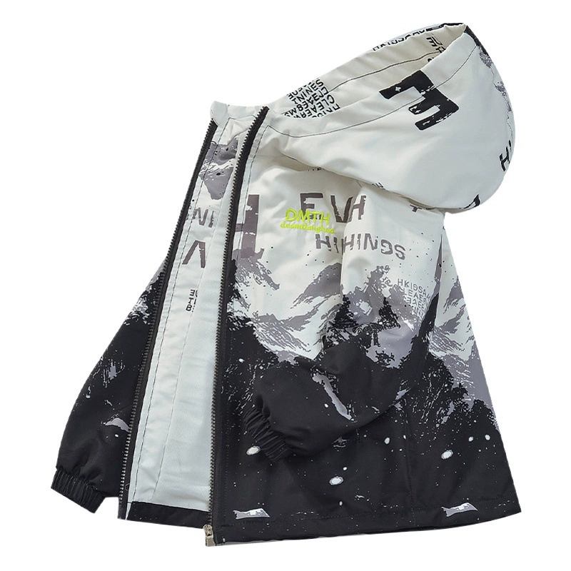 Детская одежда для мальчиков Весенняя и осенняя куртка 2025 новая иностранная весенняя одежда градиент штурмовая одежда повседневная детская весенняя топ