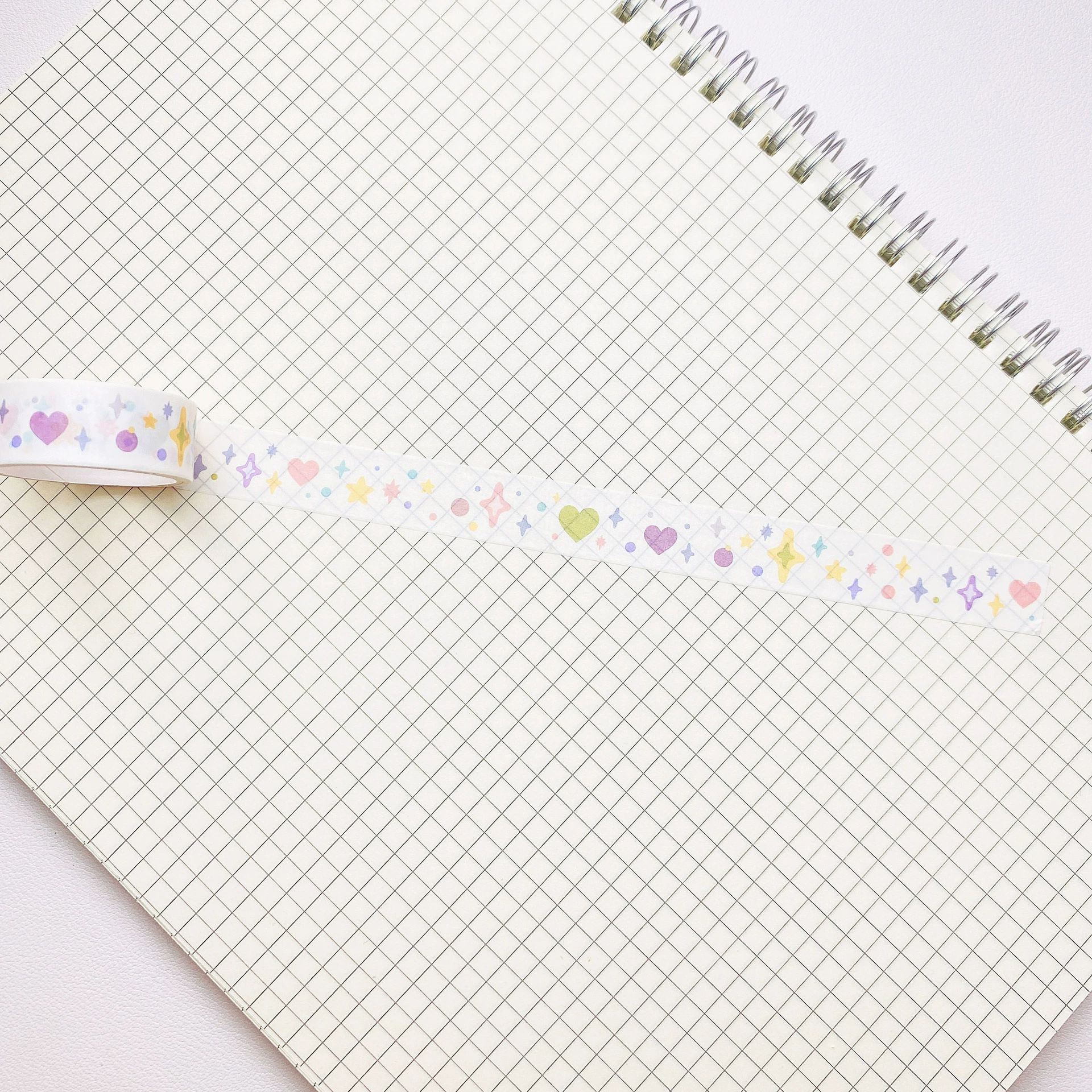 Cute paper tape, cartoon colour map, South Korea, with little bears, handmade, scheduler