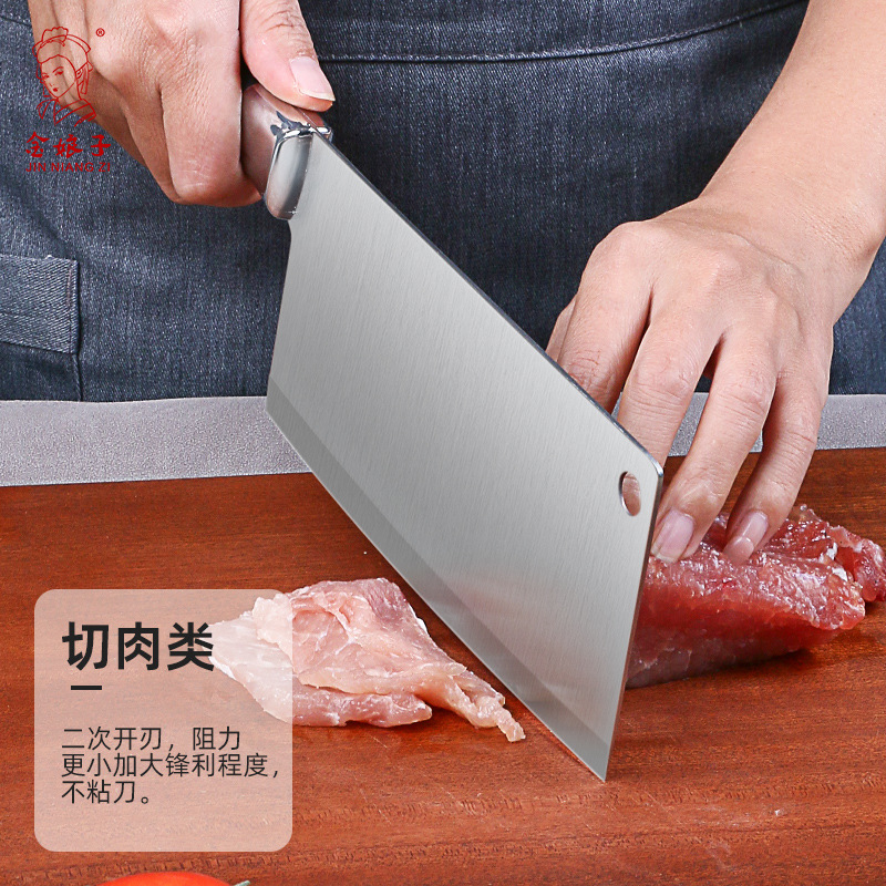 Yangjiang Jinzi cuchillo de corte de verduras de acero inoxidable cuchillo de corte de carne tradicional cuchillo de corte de cocina afilado