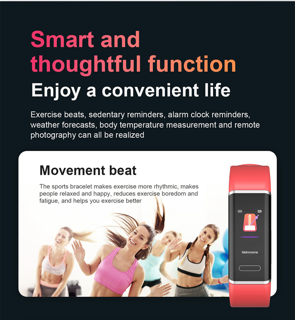 Title 16, Braccialetto CT6 Smart Motion Meter Step Scherm...