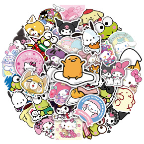 50 pieces hellokittyKT cat graffiti stickers scooter guitar water Cup trolley case PVC waterproof stickers