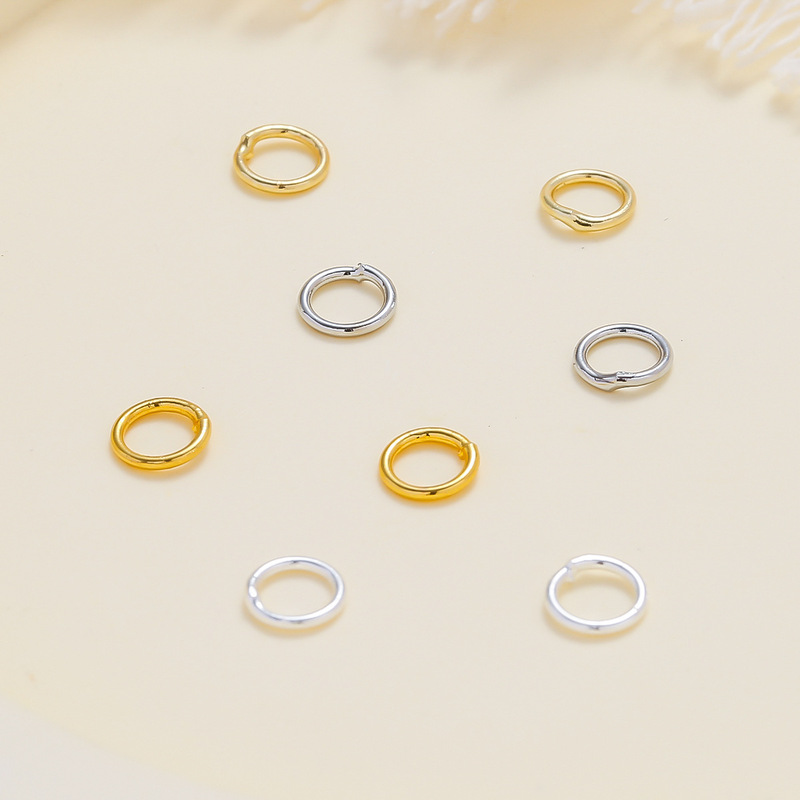 18K copper clad gold plated real gold high color retention welding closed ring connecting ring handmade diy closing connecting ring welding ring