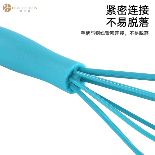 6-inch mini children's silicone egg beater household manual cream egg mixer kitchen baking tools color