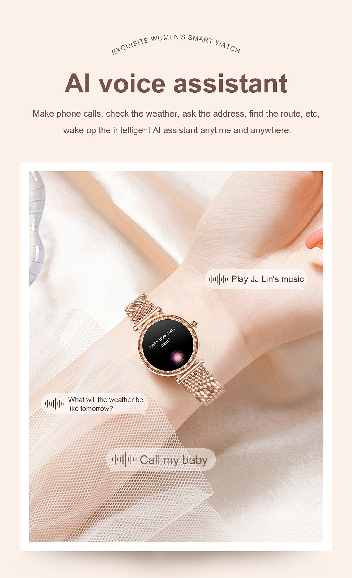 Smartwatch For Women With Colourful Light Pedometer And Round Screen_voghion.com
