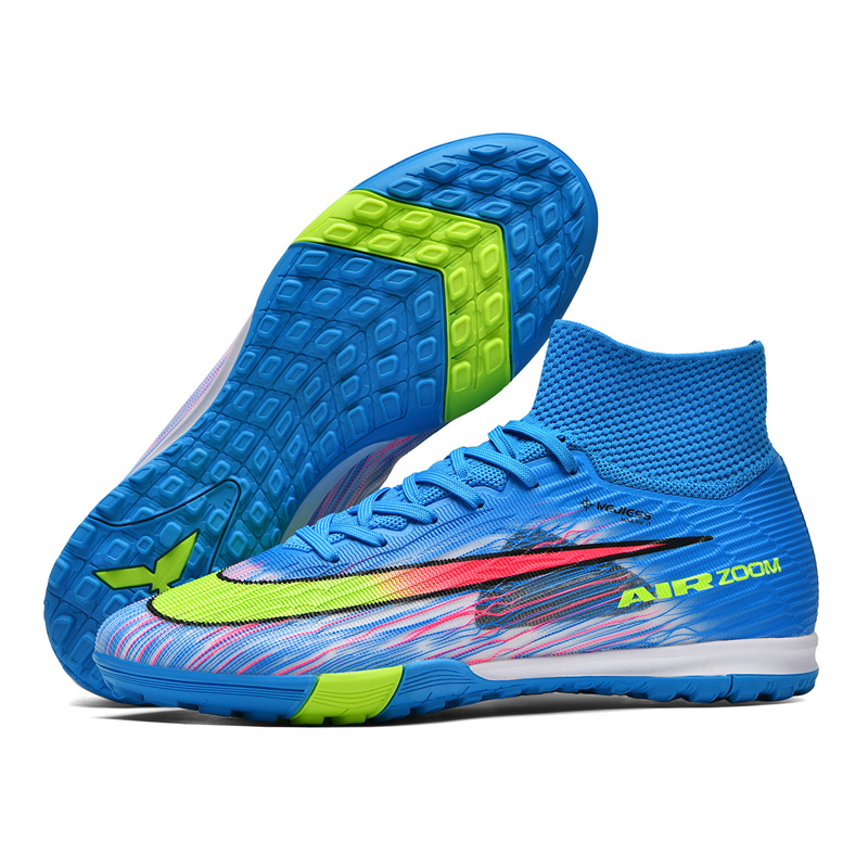 Zapatillas de fútbol transfronterizas sin costuras de caña alta con tacos TF para césped artificial y tacos AG para entrenamiento de hombres, mujeres, niños y jóvenes. image 12