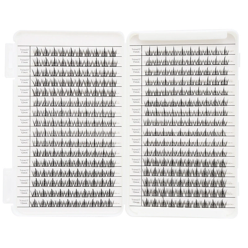 Fishtail Cluster False Eyelashes, Multi-Row Kit, 10–12 mm Lengths, Single boxes or Sets