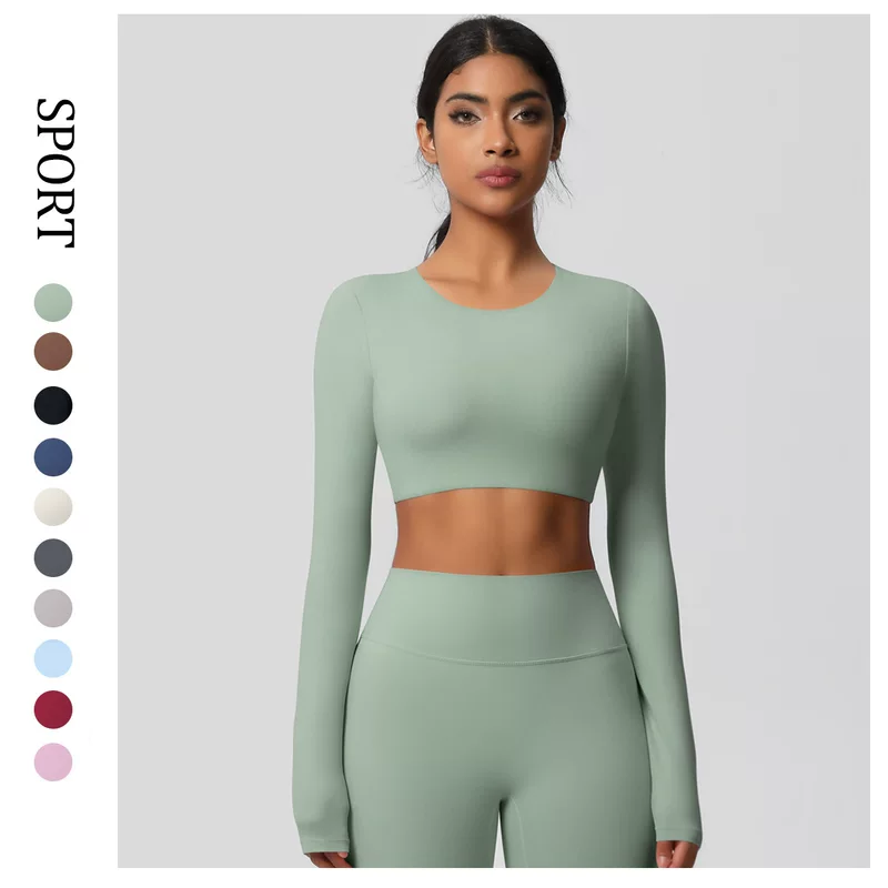 Travel quick dry breathable sports long-sleeve for yoga for gym, for running, tight
