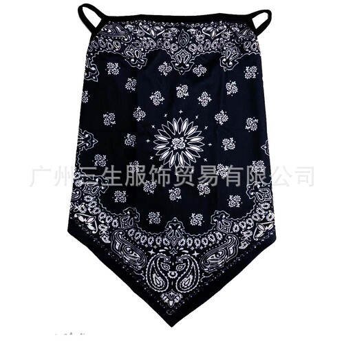 Support Custom 2024 Adult 3D Digital Printing Outdoor Cycling Dustproof Face Mask Ear Triangle Scarf