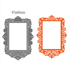 方形邊框切割刀模蝕刻工藝DIY碳鋼模具賀卡製作Scrapbook模板