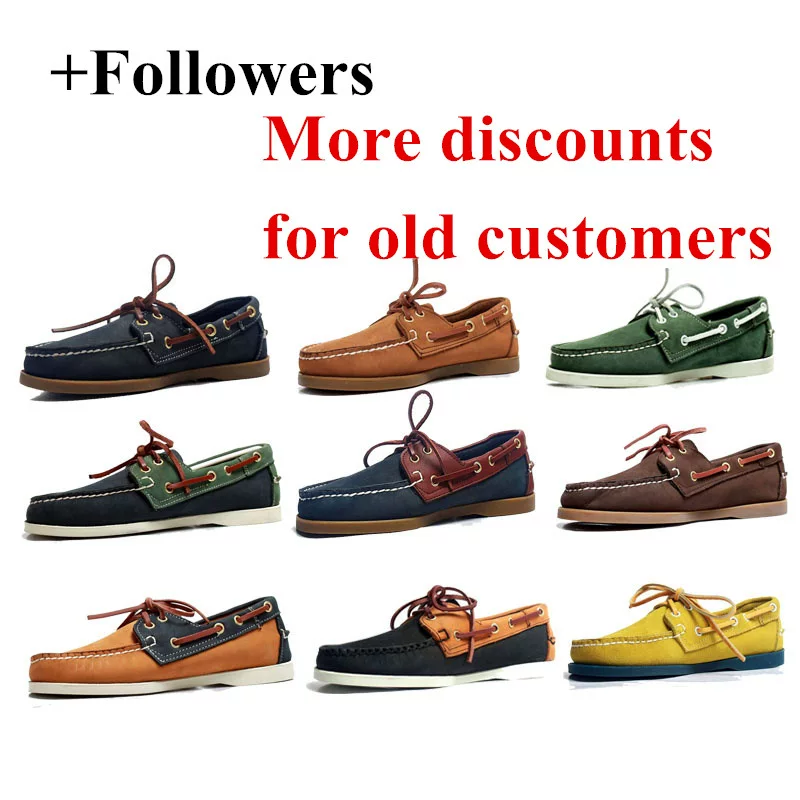 Мужские мокасины Boat Shoes Retro Shoes Bring Shoes Dou Bean Shoes Drive Lefu Shoes Ручная работа обувь для мужчин и женщин