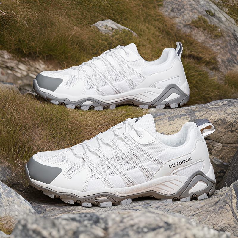 2025 primavera zapatos de montaña para hombres y mujeres nuevos ociosos comercio exterior transfronterizo malla transpirable antideslizante desgaste zapatos de senderismo pareja