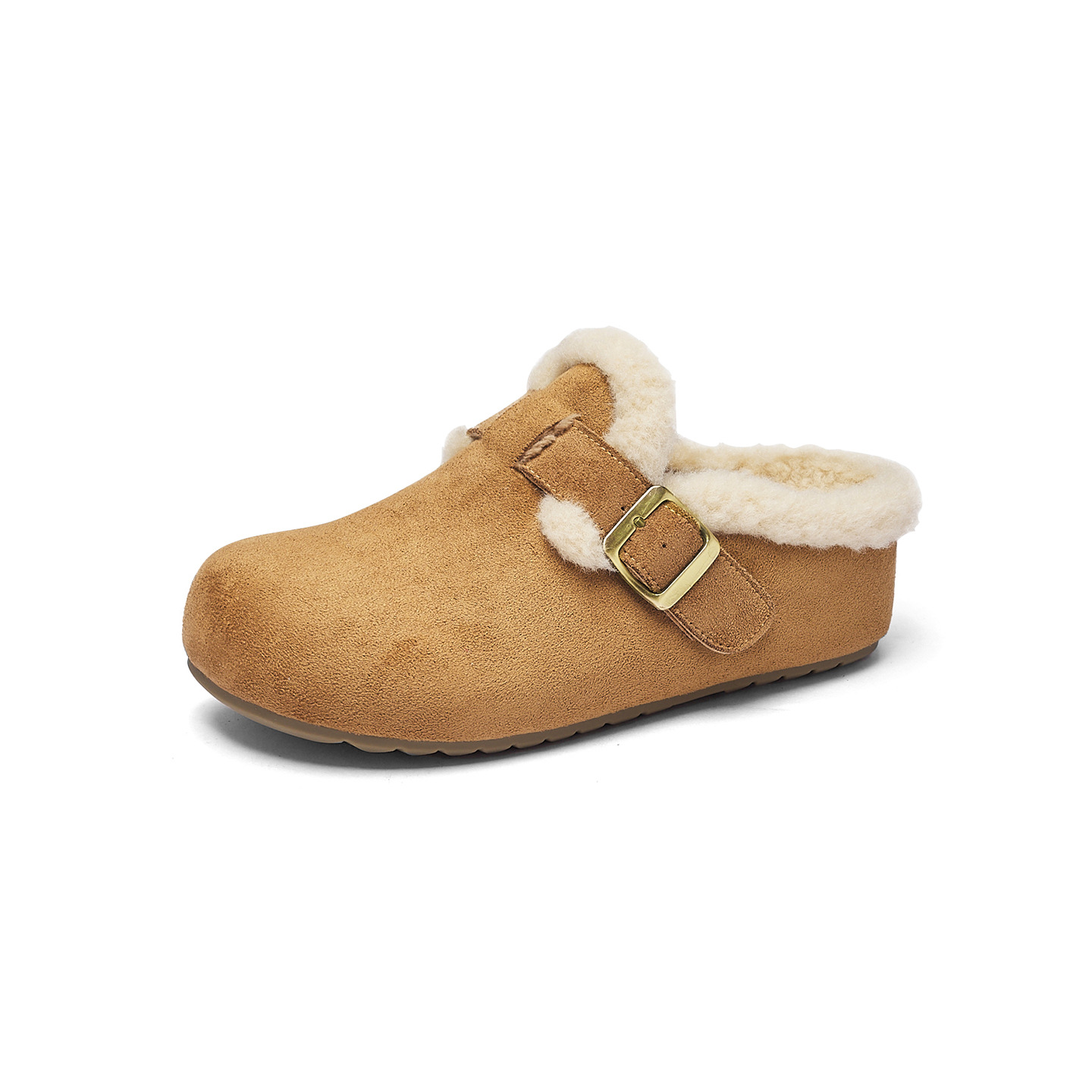 2026 nuevo estilo de primavera con suela gruesa de un pie con una cabeza de bolsillo medio trapeador zapatillas de algodón grueso