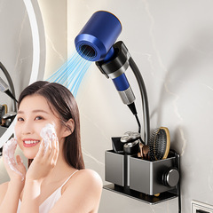 Hair dryer lazy stand bathroom dryer holder no drilling hair dryer hanger frees hands no hand holding
