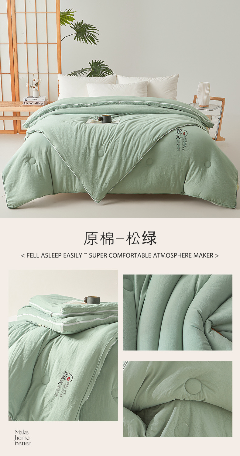 Class A Comforter Soybean Fiber Quilt Spring Autumn 2-in-1 Mother-Child Duvet Student Dormitory Single Person Thickened Winter Quilt Core