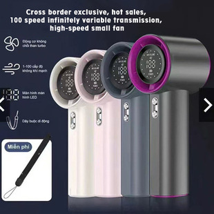 Cross-Border Southeast Asia Popular High-Speed Handheld Fan USB Mini Portable Charging Turbine Portable Small Fan