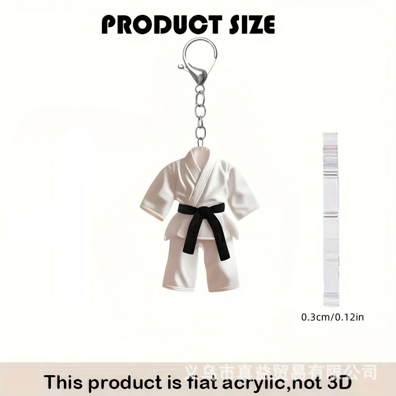 Cross-Border New Style Taekwondo-Themed Keychain Acrylic Car Rearview Mirror Hanging Ornament [Customizable]