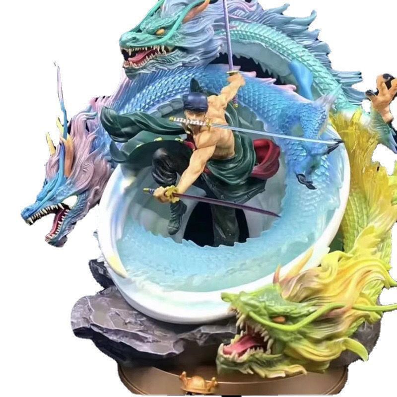 ワンピース GK 大型双頭彫刻黒真珠ロロノア・ゾロ三龍ゾロ GK フィギュア装飾モデル|undefined