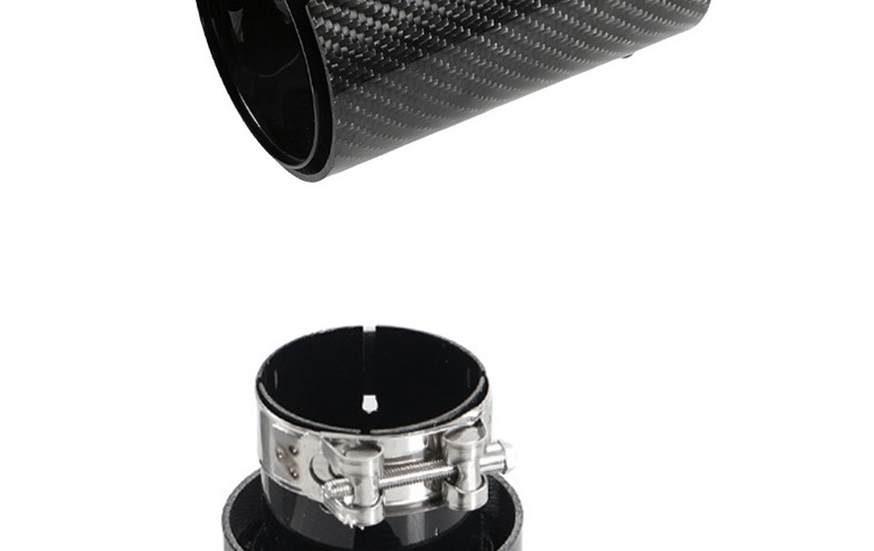 Suitable for Bmw M3 M4 Clamp-Type Carbon Fiber Tail Pipe Exhaust Pipe Tail Mouth Silencer Non-Destructive Modification m Standard